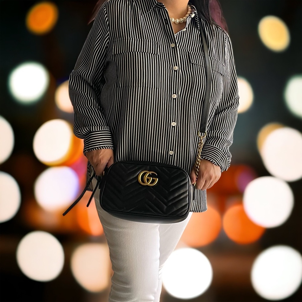 GUCCI GG Marmont Matelassé Leather Bag